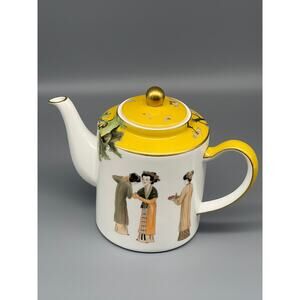 VTG Collector Asianera “Song Dynasty” Teapot Hand Painted Bone China Teavana